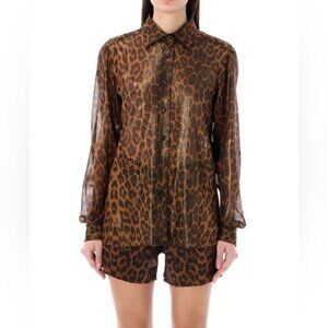 - New 💯 Authentic Tom Ford Leopard Print Long-Sleeved Shirt